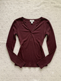 Round Neck Henley Full Sleeve Top