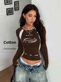 Round Neck Full Sleeves Fitted Tee — Winking