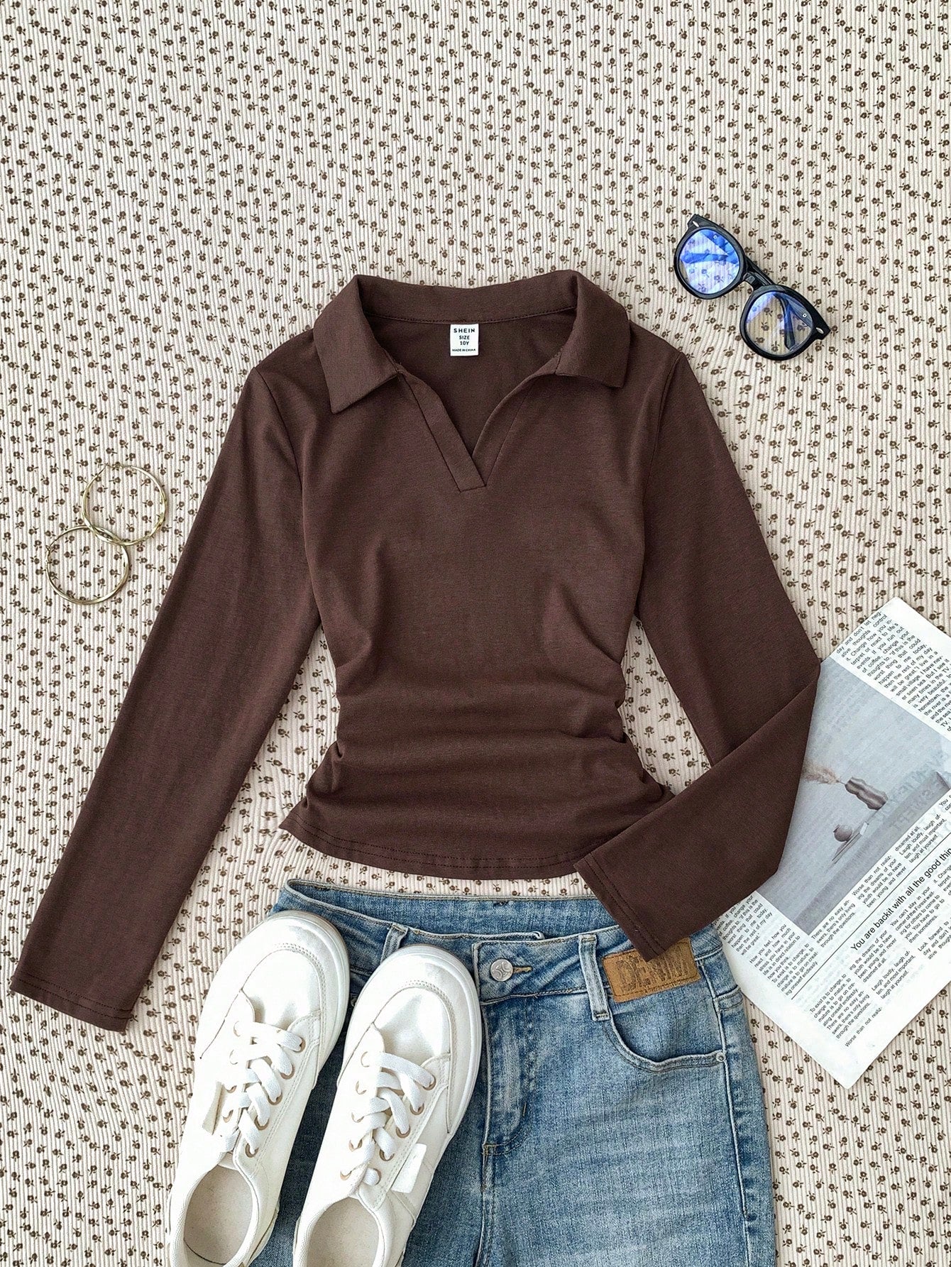 V-Neck Polo Full Sleeve Top