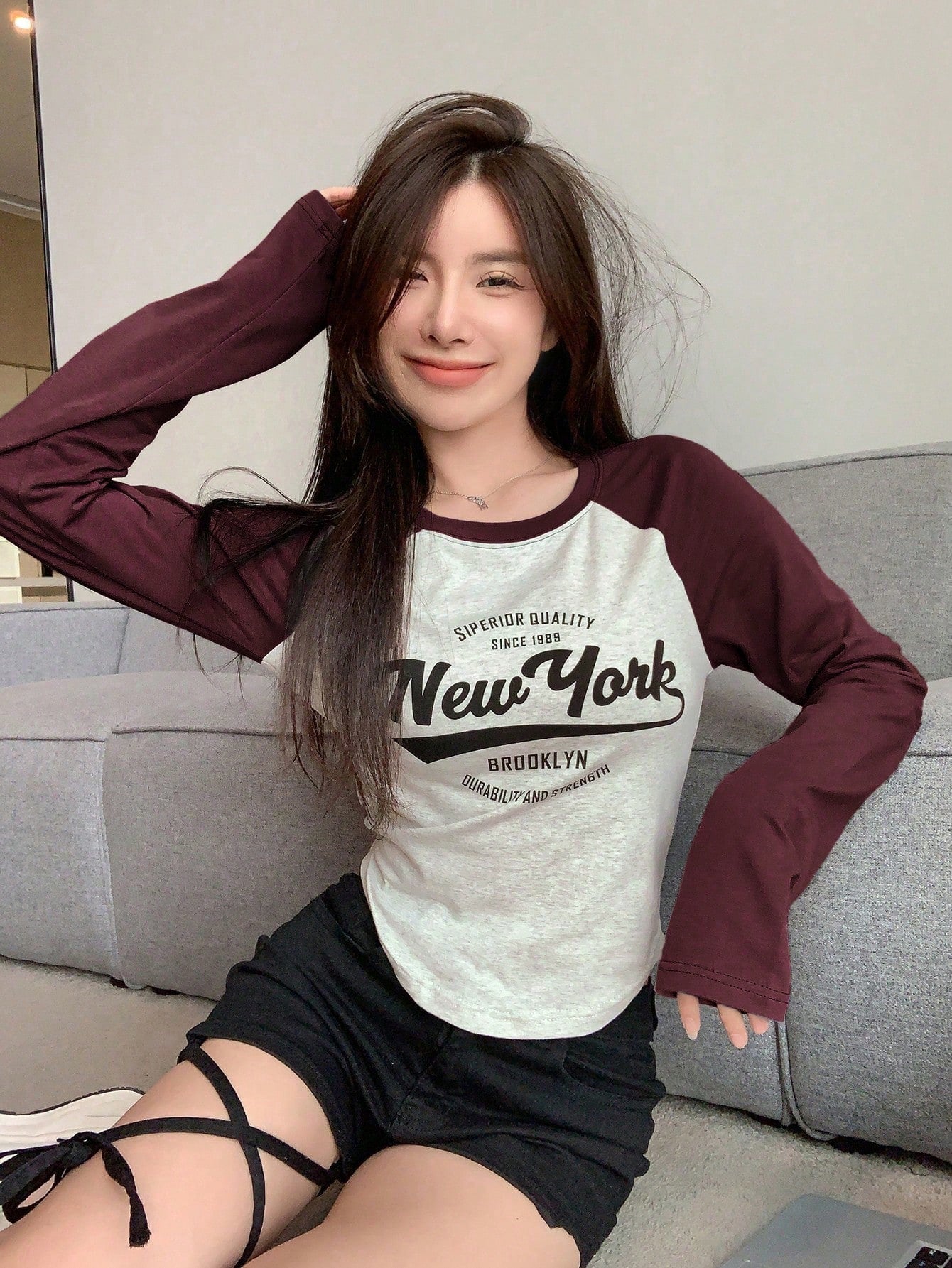 Round Neck Raglan Tee – Full Sleeve (New York)