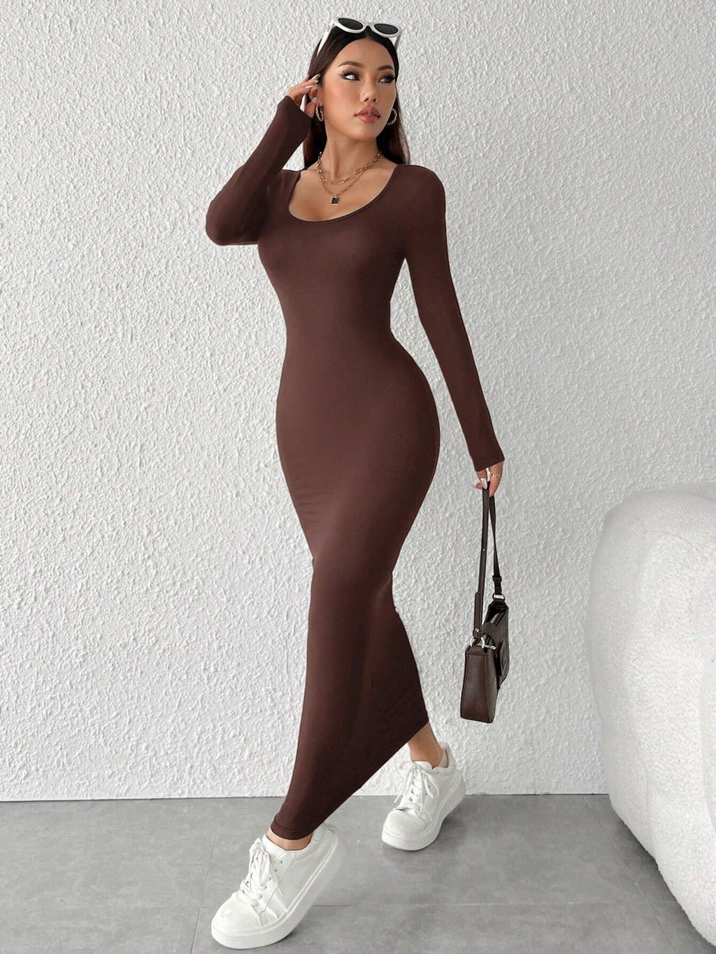 Round Neck Bodycon Dress – Full Sleeve