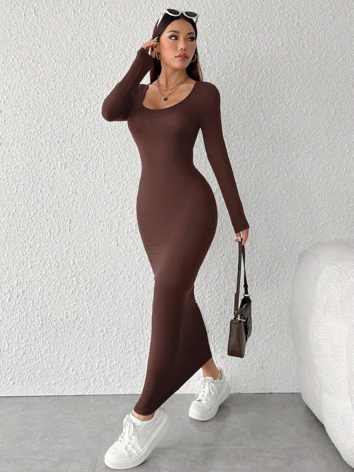 Round Neck Bodycon Dress – Full Sleeve