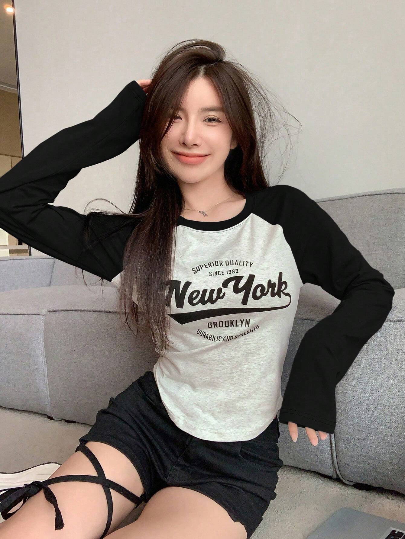 Round Neck Raglan Tee – Full Sleeve (New York)