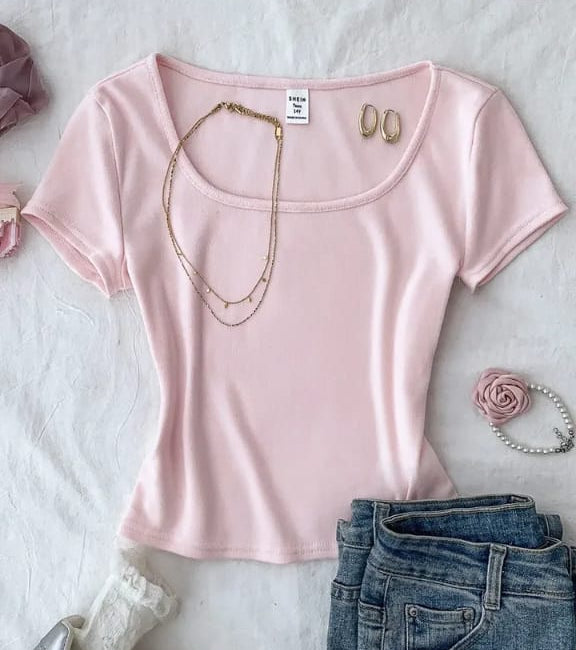 Square Neck Top – Half Sleeve