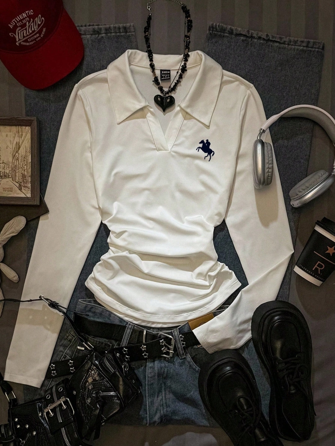 V-Neck Polo Full Sleeve Top – Polo