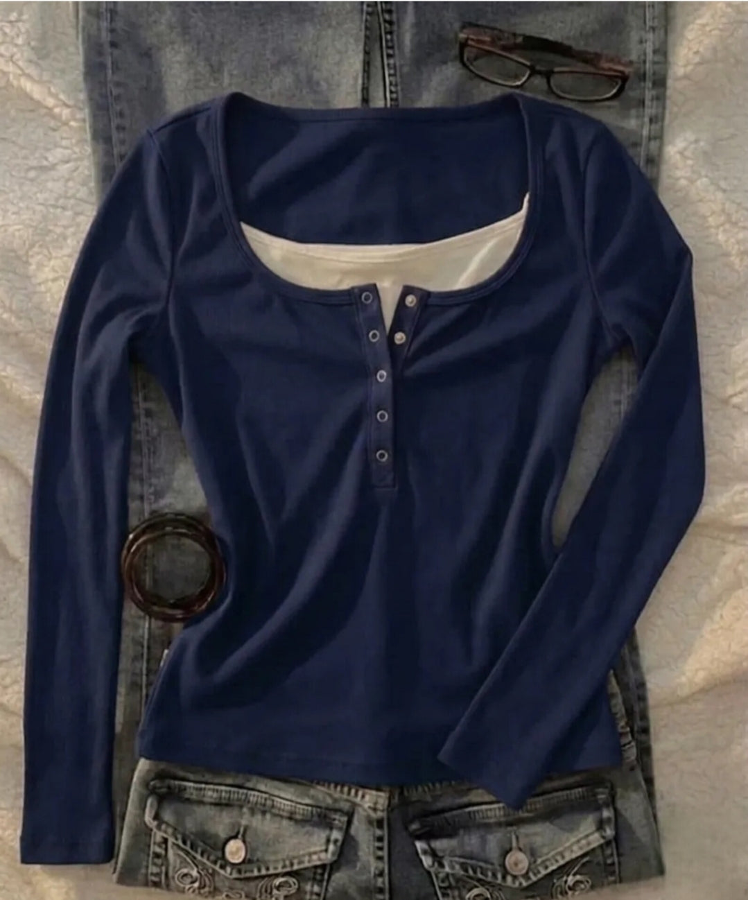 Lace Henley 4.0 Full Sleeve Top