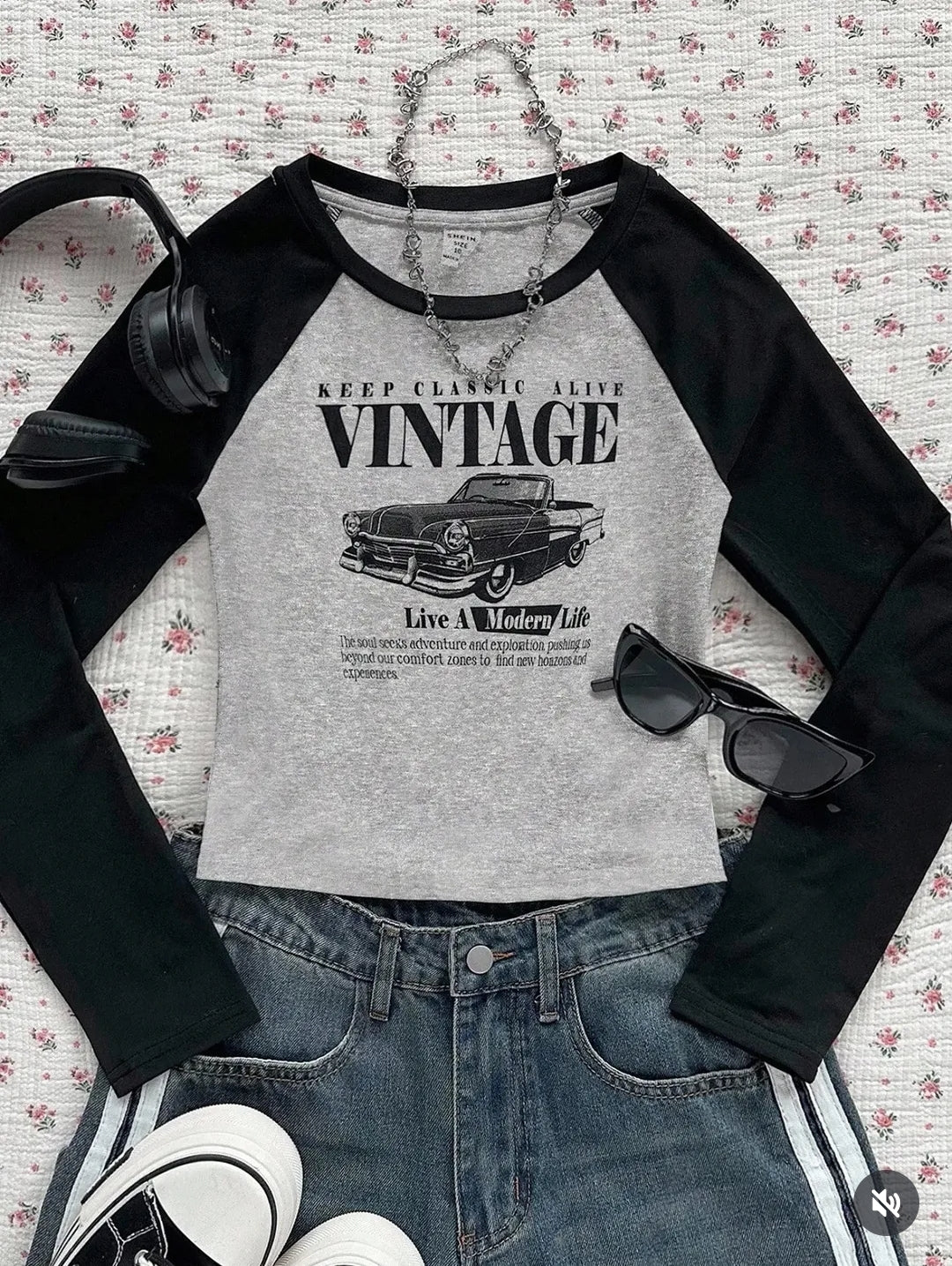 Round Neck Raglan Tee – Full Sleeve (Vintage)