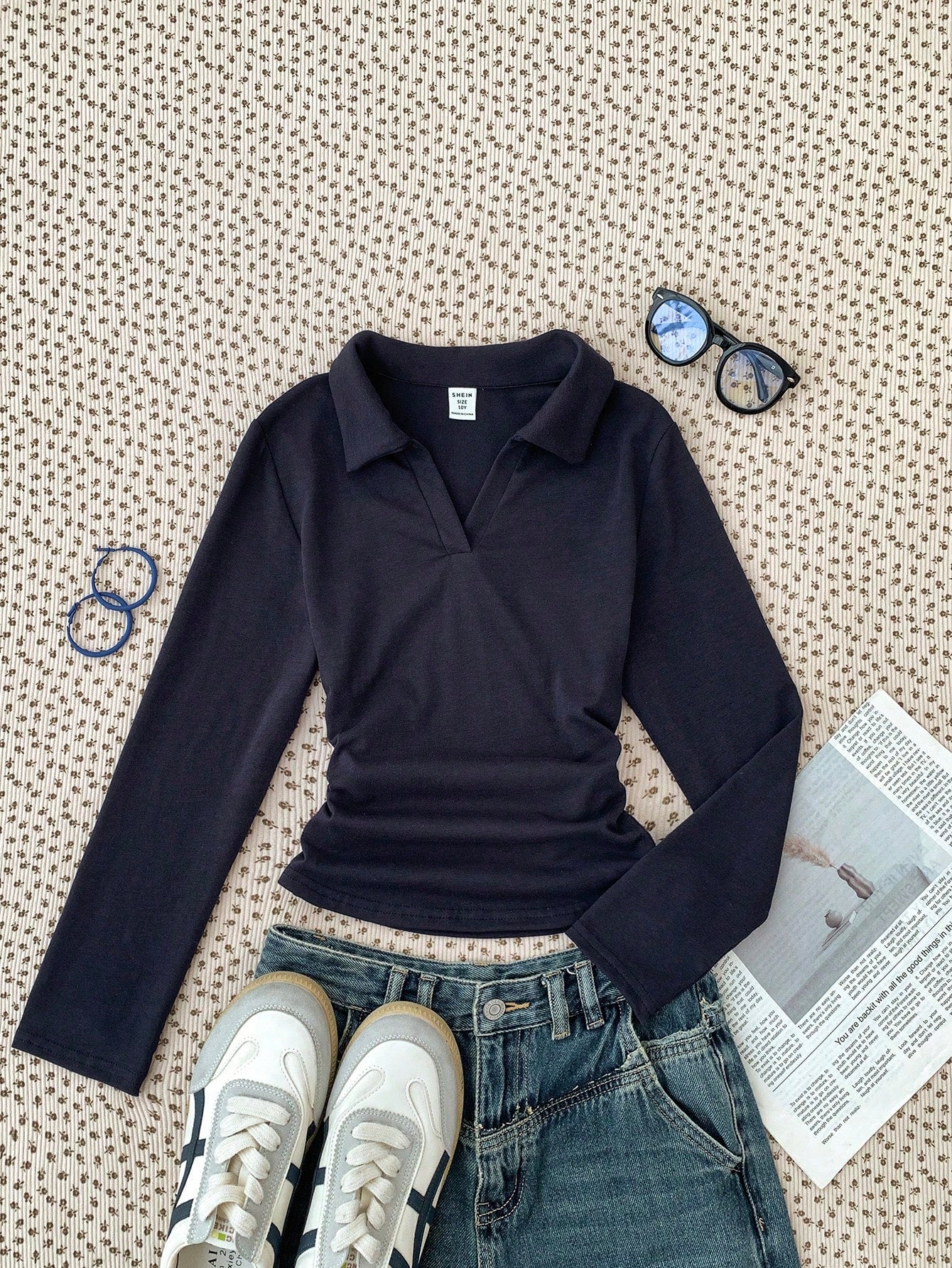 V-Neck Polo Full Sleeve Top